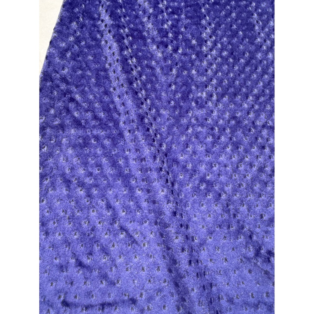 Donna Richard Gilligan O'Malley Vintage Purple Velvet Ruffle Maxi Robe USA Made - Picture 3 of 16